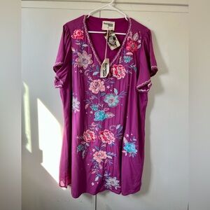 NWT, Savanna Jane Embroidered Floral Dress, 1X